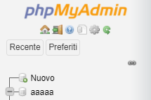 phpMyAdmin home